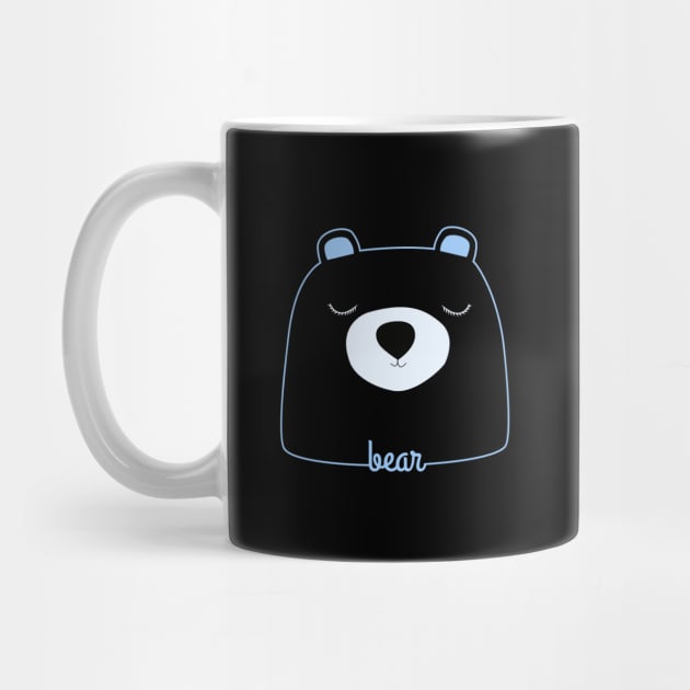 Blue Bear by Mint Cloud Art Studio